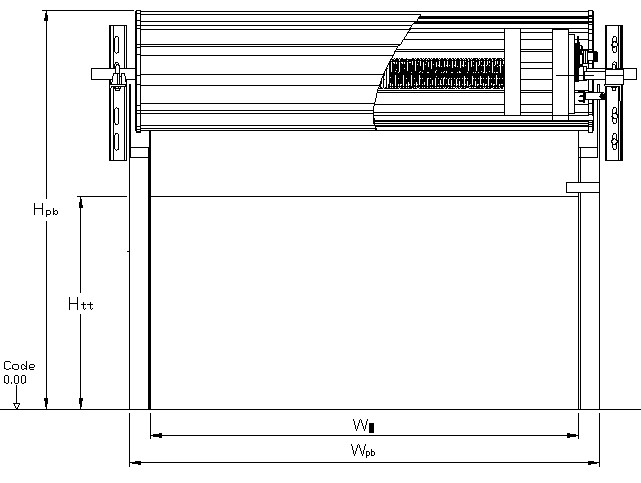 Diện tích phủ bì cửa cuốn tấm liền